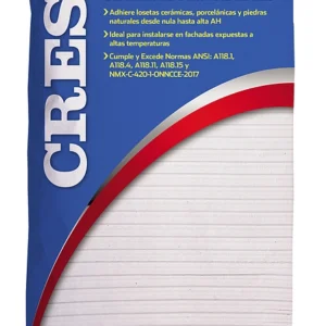 Adhesivo Crest Fachada  20 Kg Crest Blanco